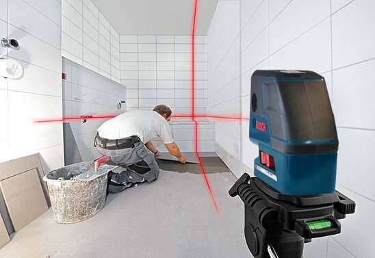 Krížové lasery pre použitie v interiéroch, pre ukladanie dlaždíc, kachličiek a iné stavebné práce
